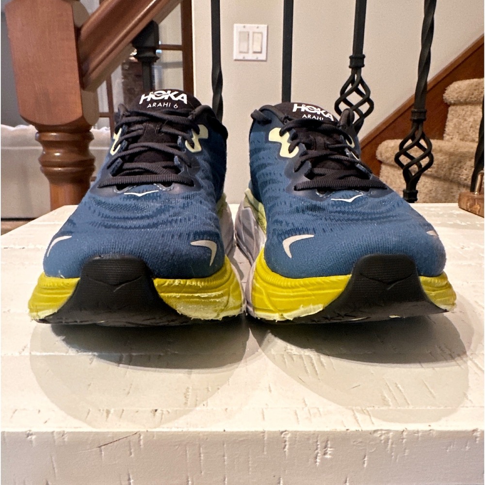 Hoka One One Arahi 6 Men's Running Shoes Blue Yellow Size 9.5 D 1123194 - Picture 5 of 12